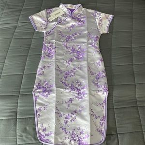 Girls winter sweet blossom Chinese qipao dress